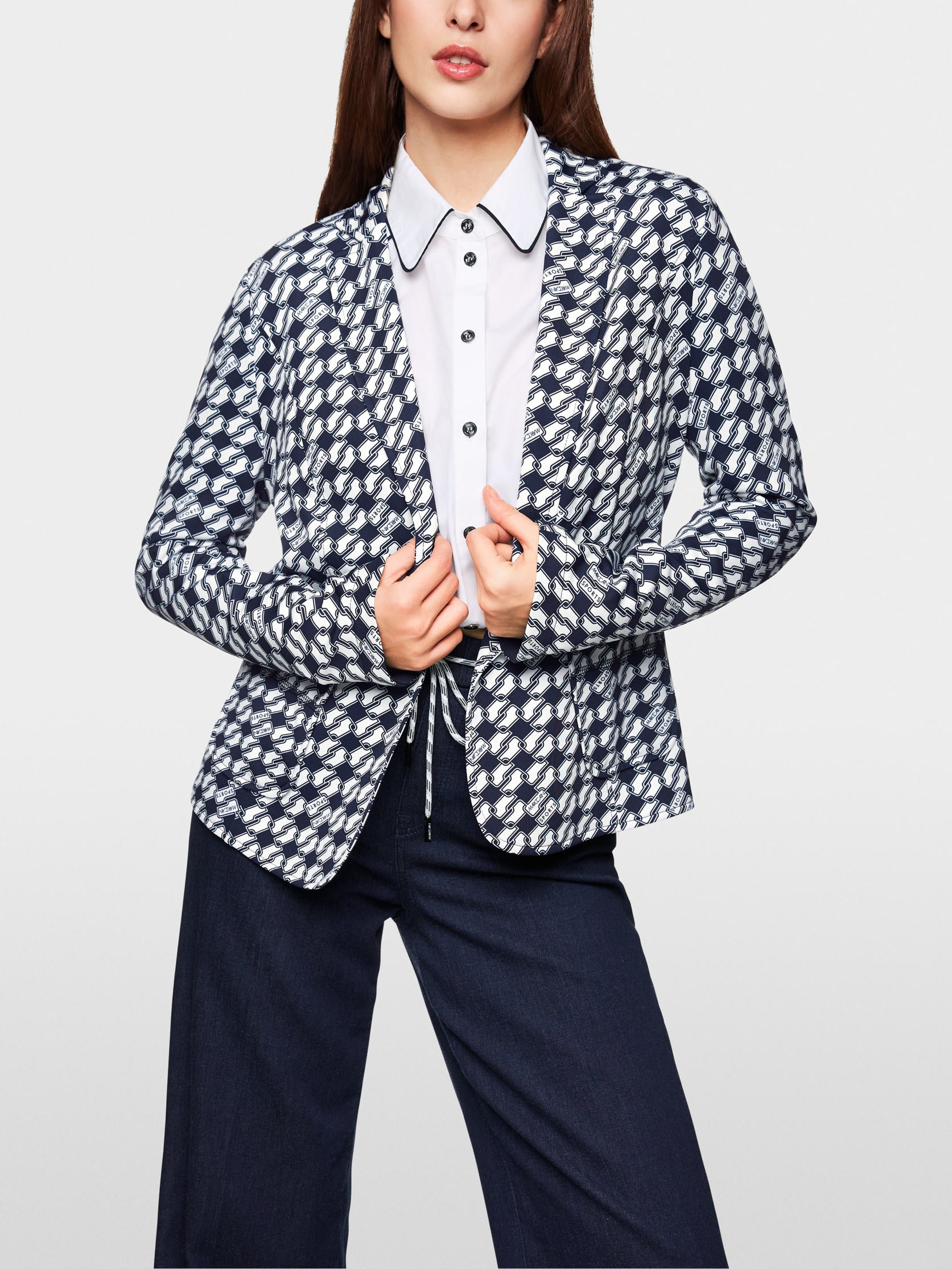 Marc Cain_Navy_Printed Blazer_ZS 34.08 J07_394_01