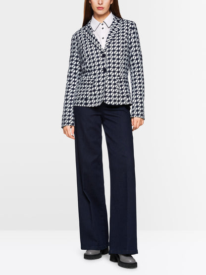 Marc Cain_Navy_Printed Blazer_ZS 34.08 J07_394_02