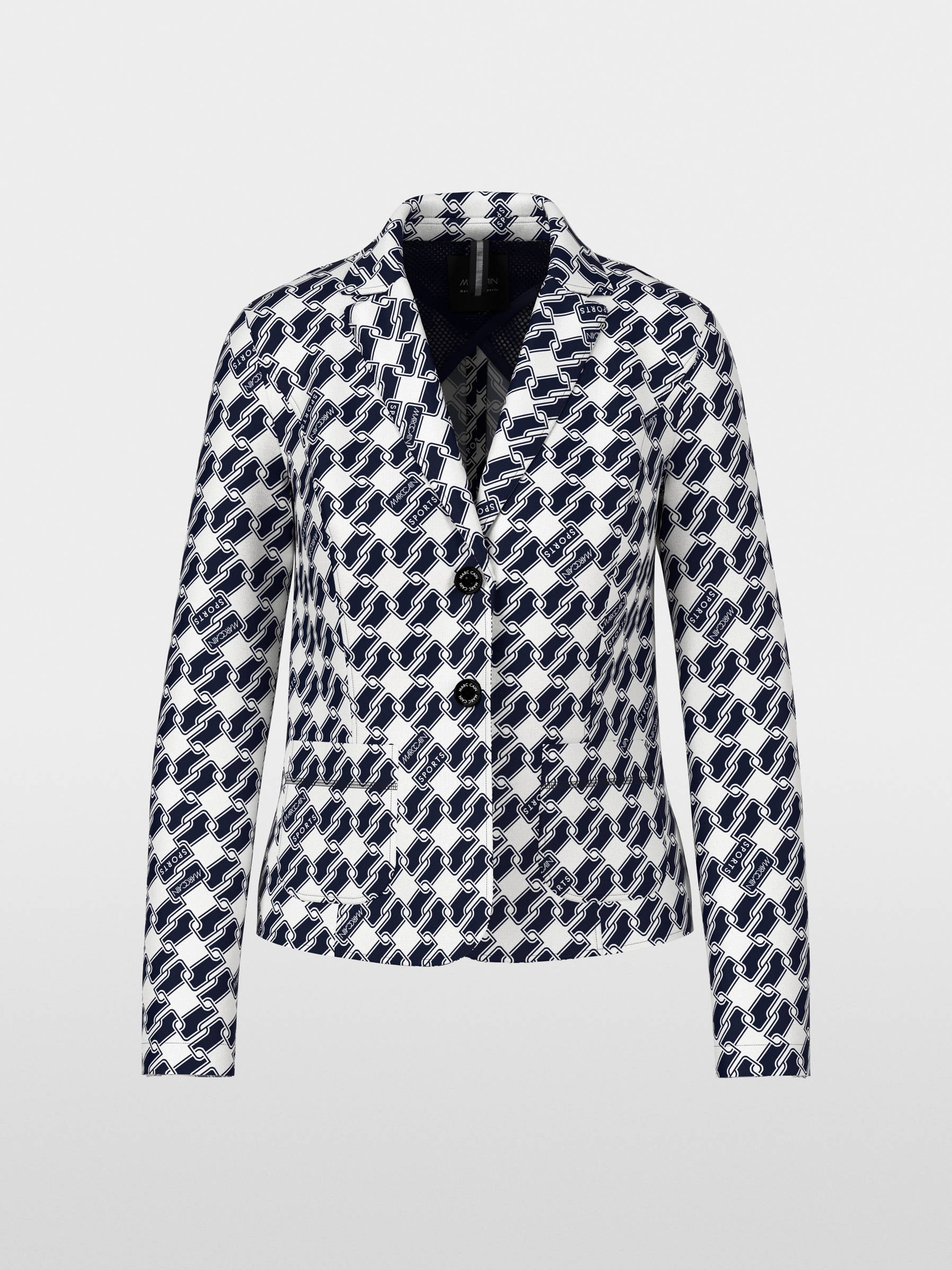 Marc Cain_Navy_Printed Blazer_ZS 34.08 J07_394_07