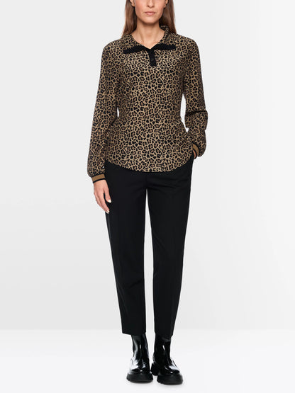 Marccain_Milk Coffee_Viscose Blouse with Leopard Print_ZS 51.17 W34_624_01