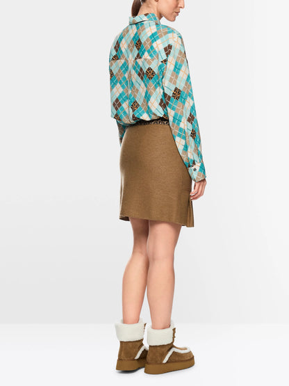 Marccain_Soft Teal_Viscose Blouse with Argyle Pattern_ZS 51.21 W35_507_02