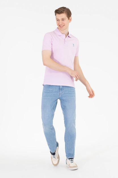 Beige Short Sleeve Polo Shirt