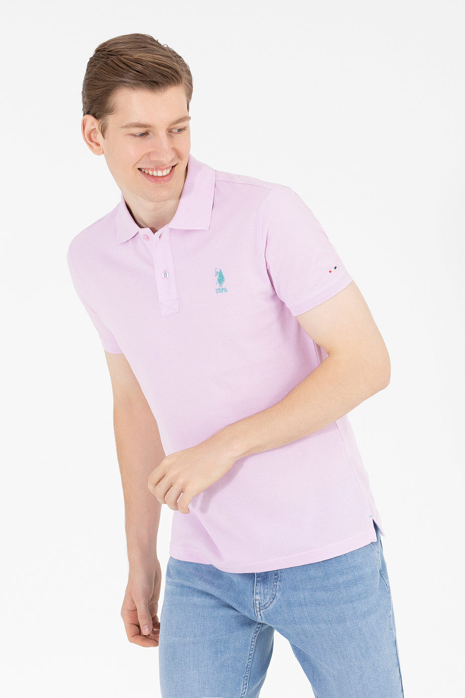 Beige Short Sleeve Polo Shirt