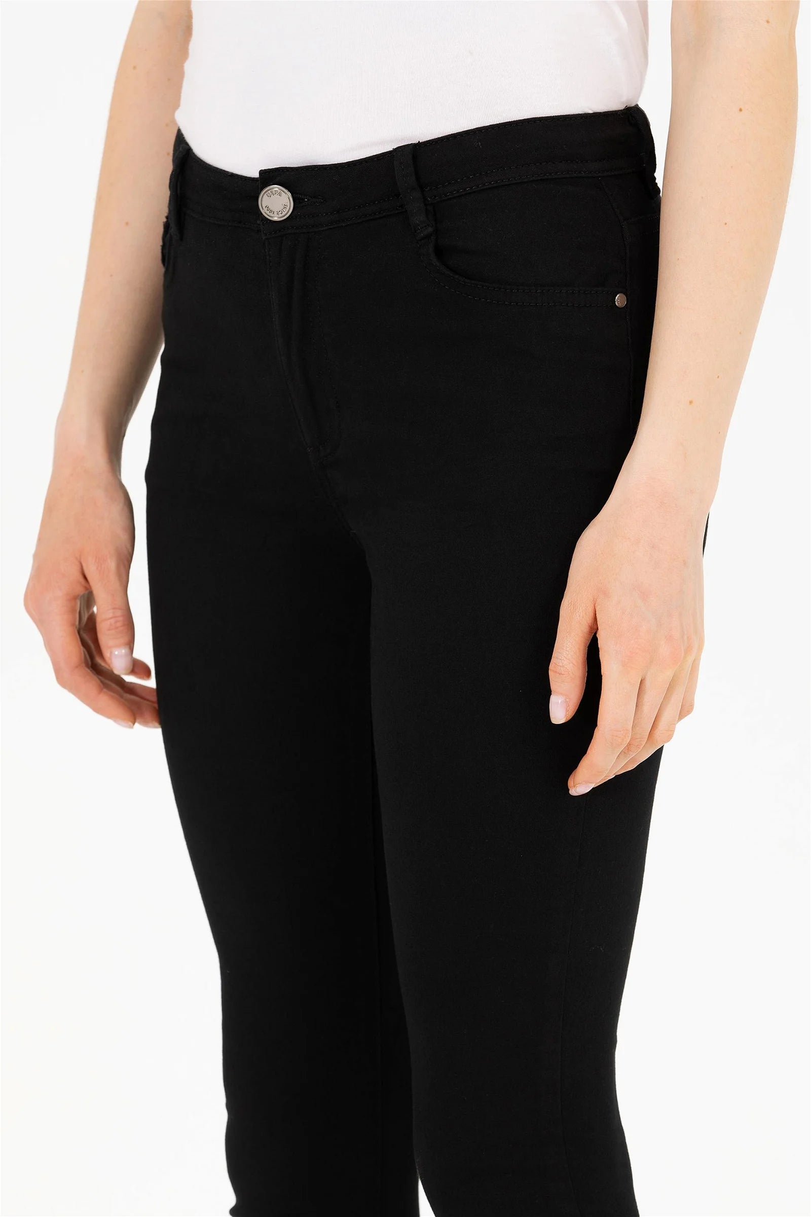 Black Skinny Fit Chino Trousers