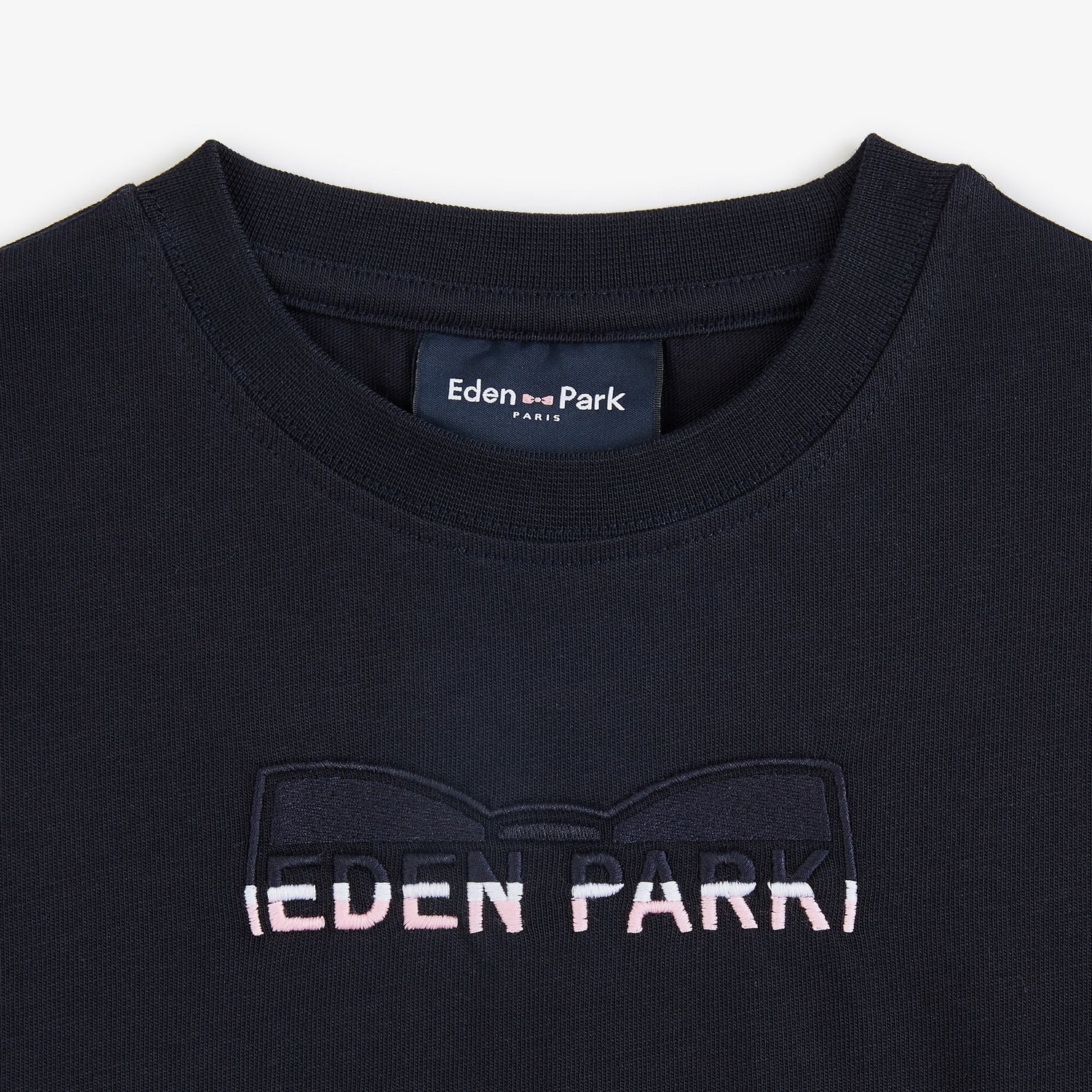 Dark Blue T-Shirt With Eden Park Embroidery