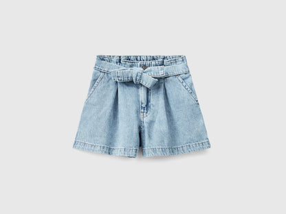 Denim Bermudas With Sash - 01