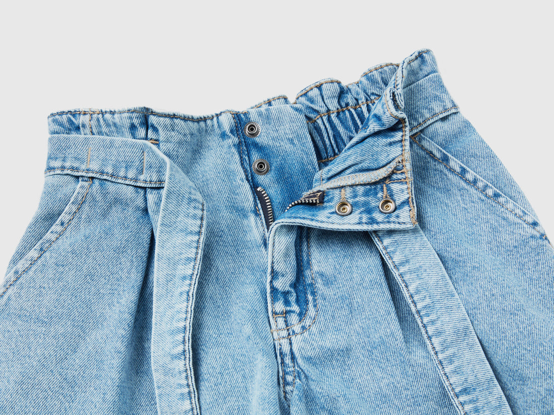 Denim Bermudas With Sash - 02