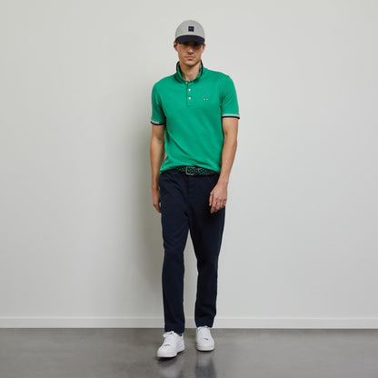 Green Polo With Contrasting Trims - 01