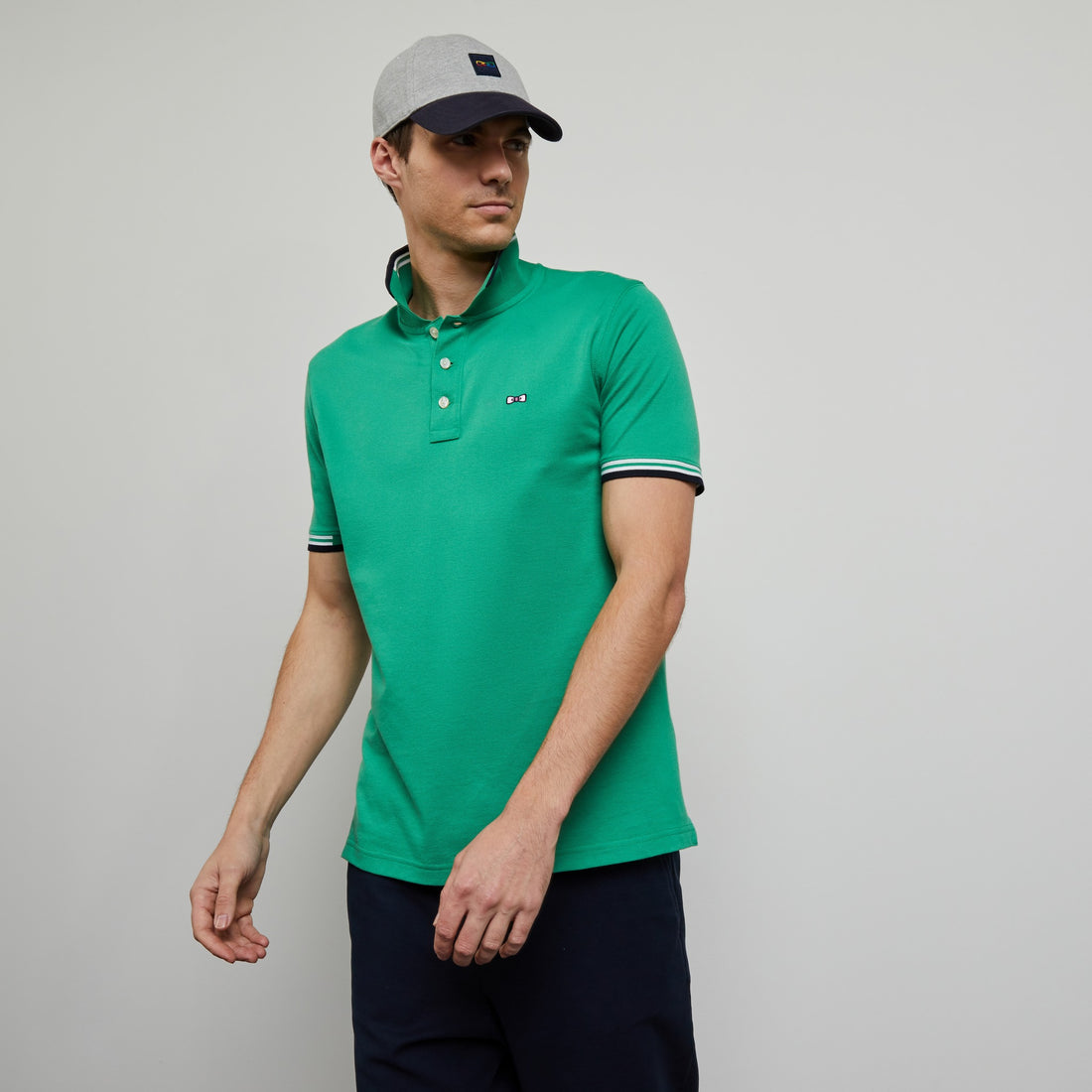 Green Polo With Contrasting Trims - 02