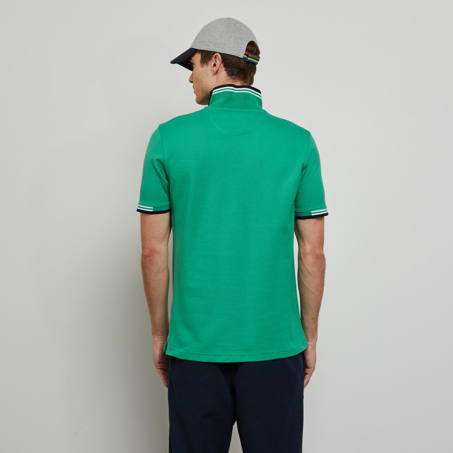 Green Polo With Contrasting Trims - 03