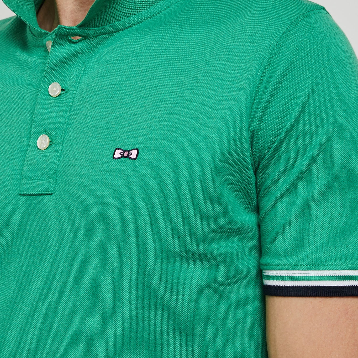 Green Polo With Contrasting Trims - 04