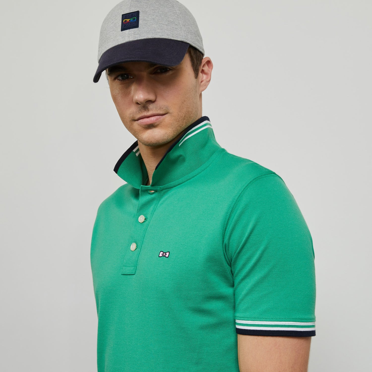 Green Polo With Contrasting Trims - 05