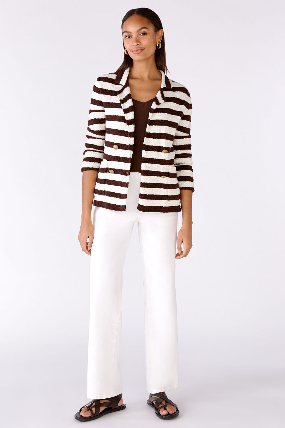 Knitted Blazer Cotton Blend Oui