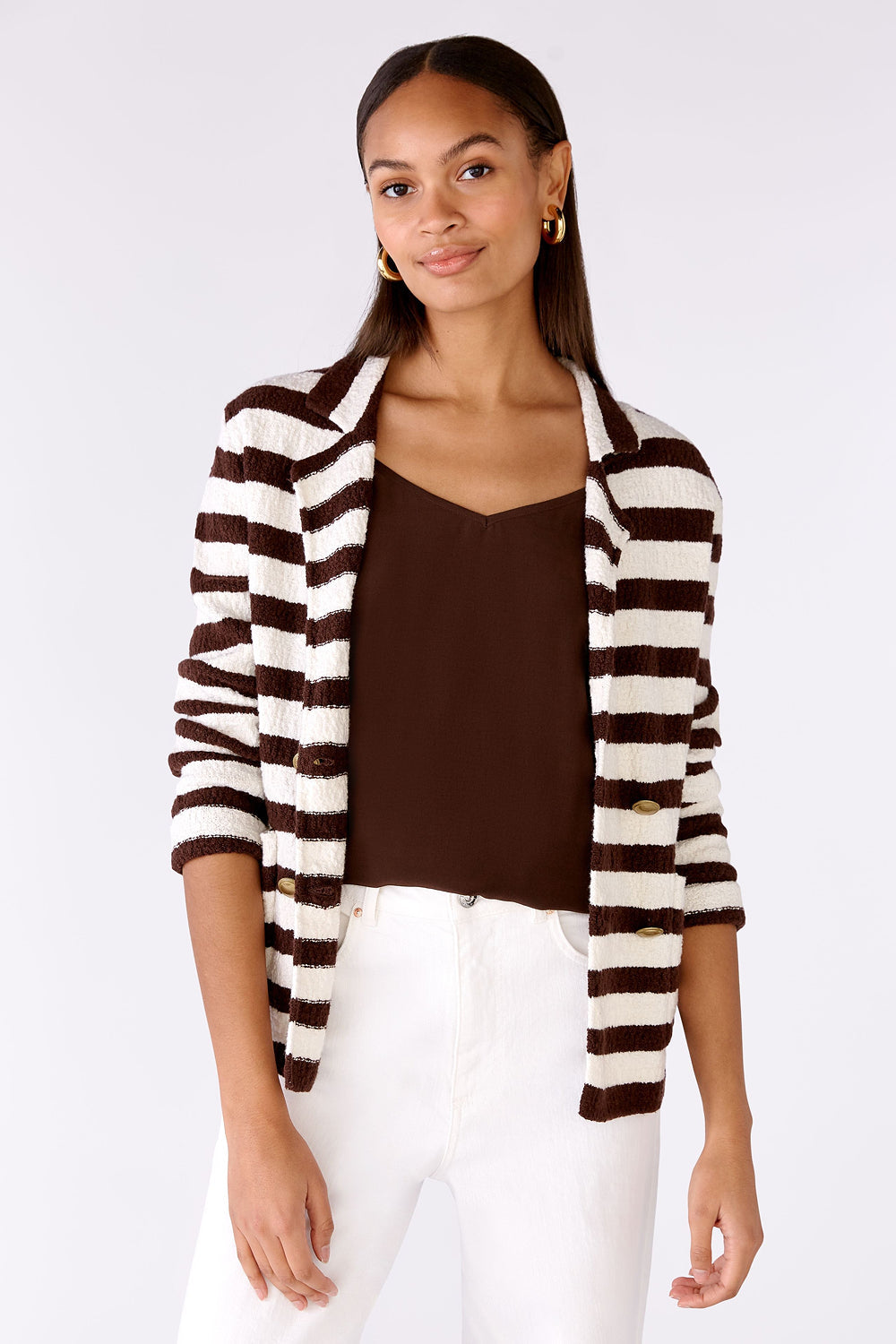 Knitted Blazer Cotton Blend Oui