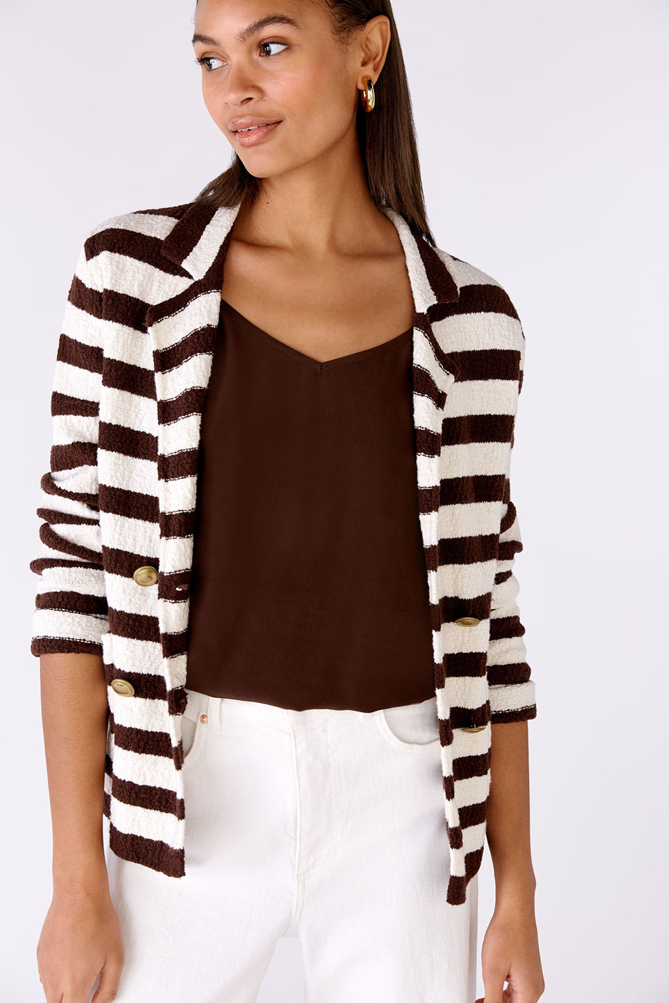 Knitted Blazer Cotton Blend Oui