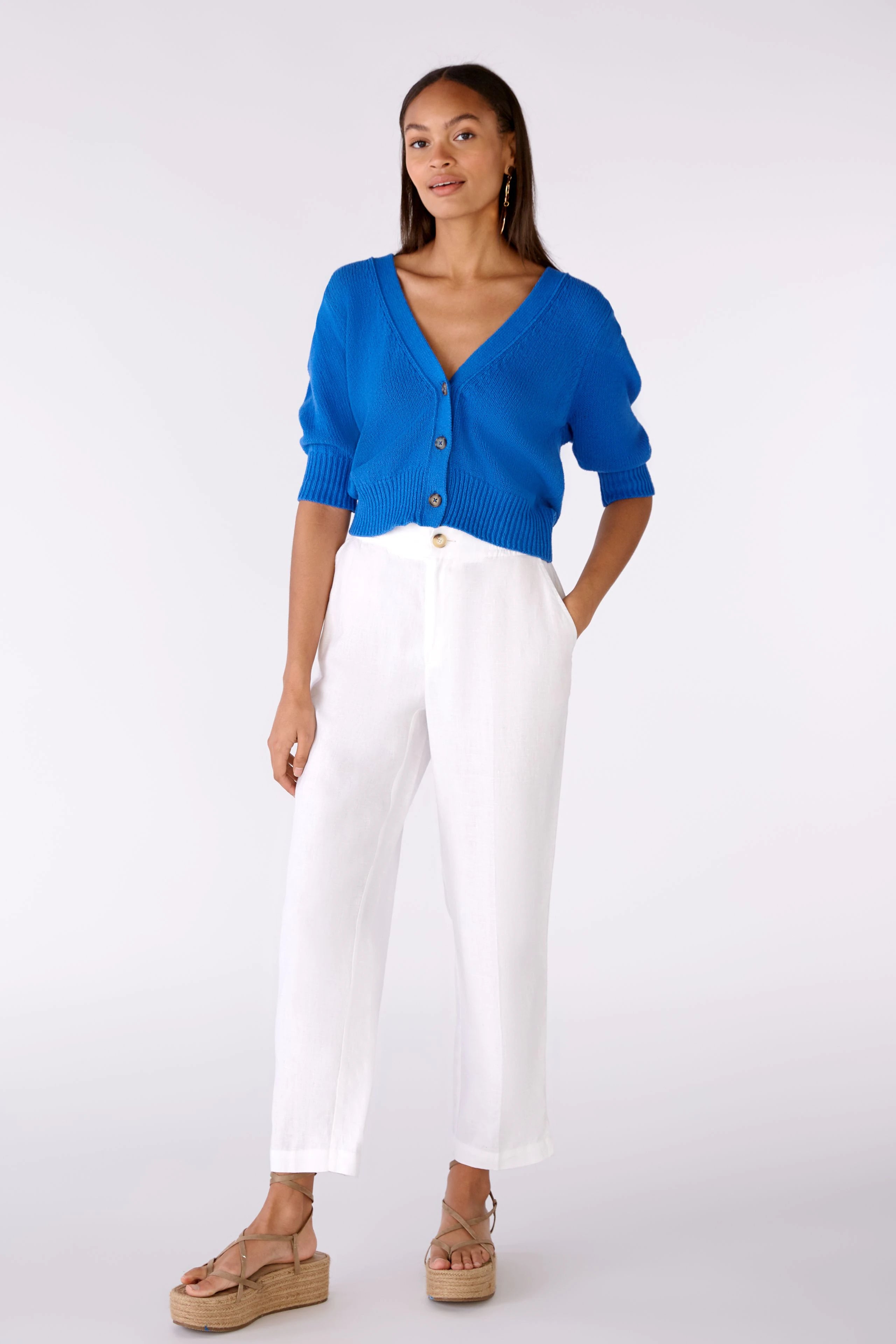 Linen Pants Cropped Length