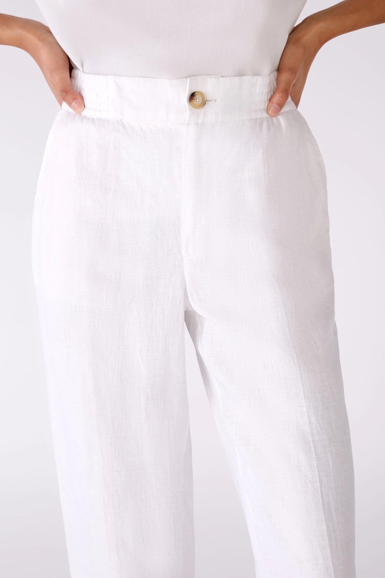 Linen Pants Cropped Length