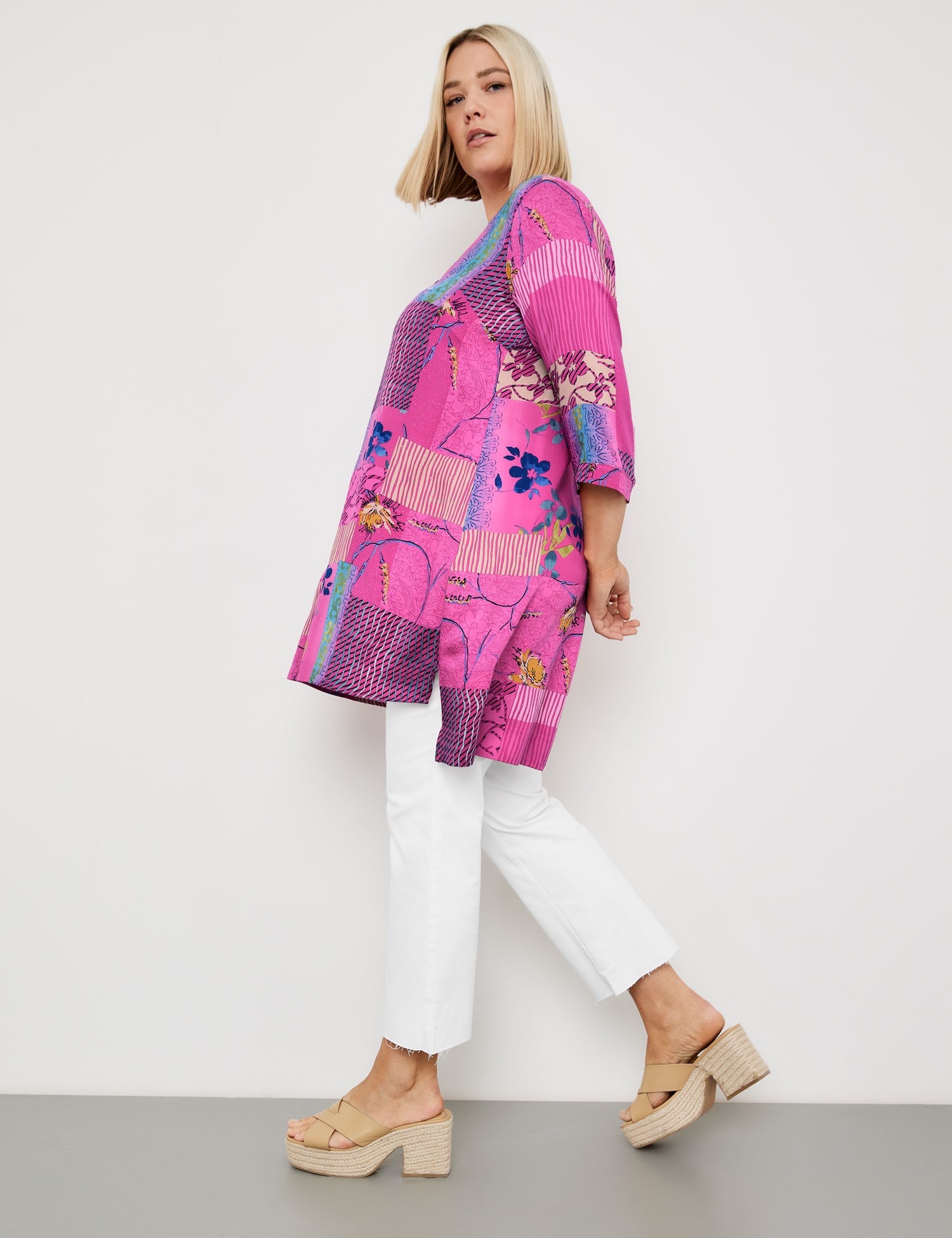 Long Blouse With A Panel Print