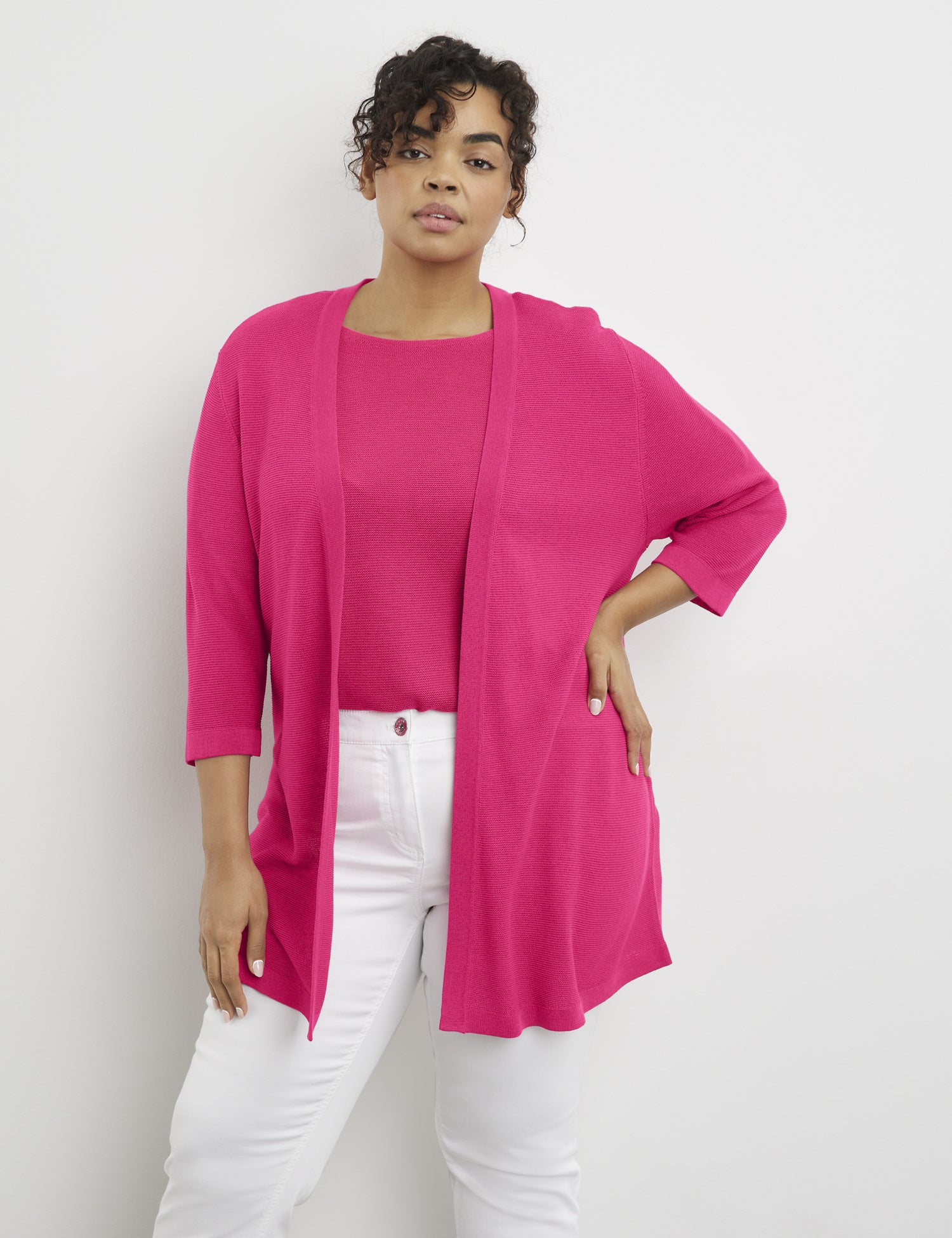 Long Cardigan With Mid-Length Sleeves