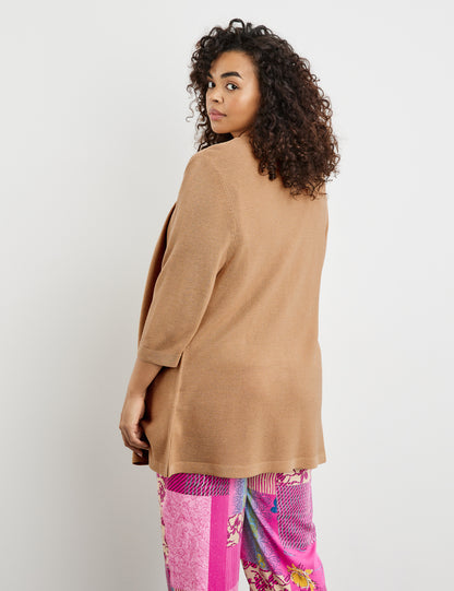 Long Cardigan With Mid-Length Sleeves