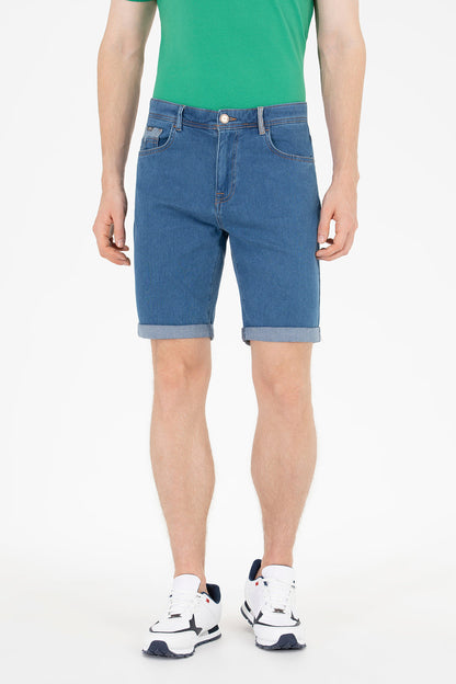 Medium Wash Denim Shorts