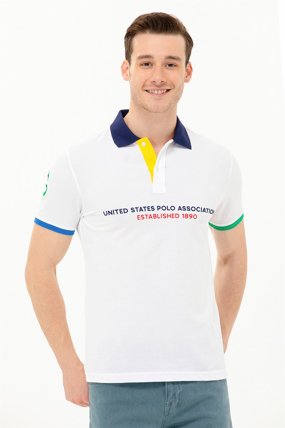 Multi-Color Short Sleeve Polo Shirt