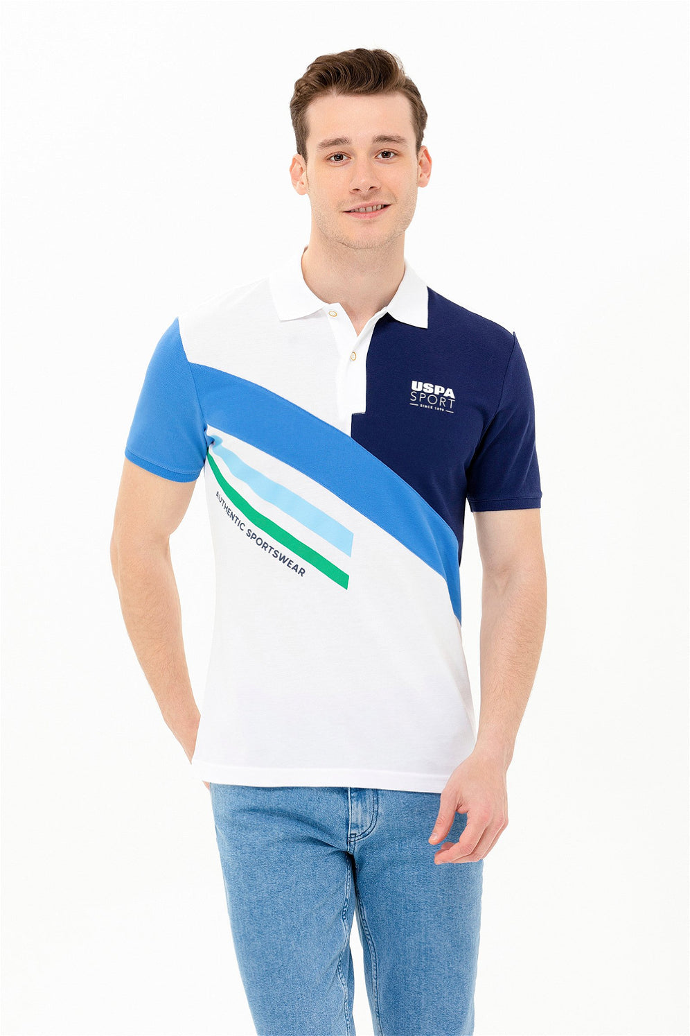 Multi-Color Short Sleeve Polo Shirt