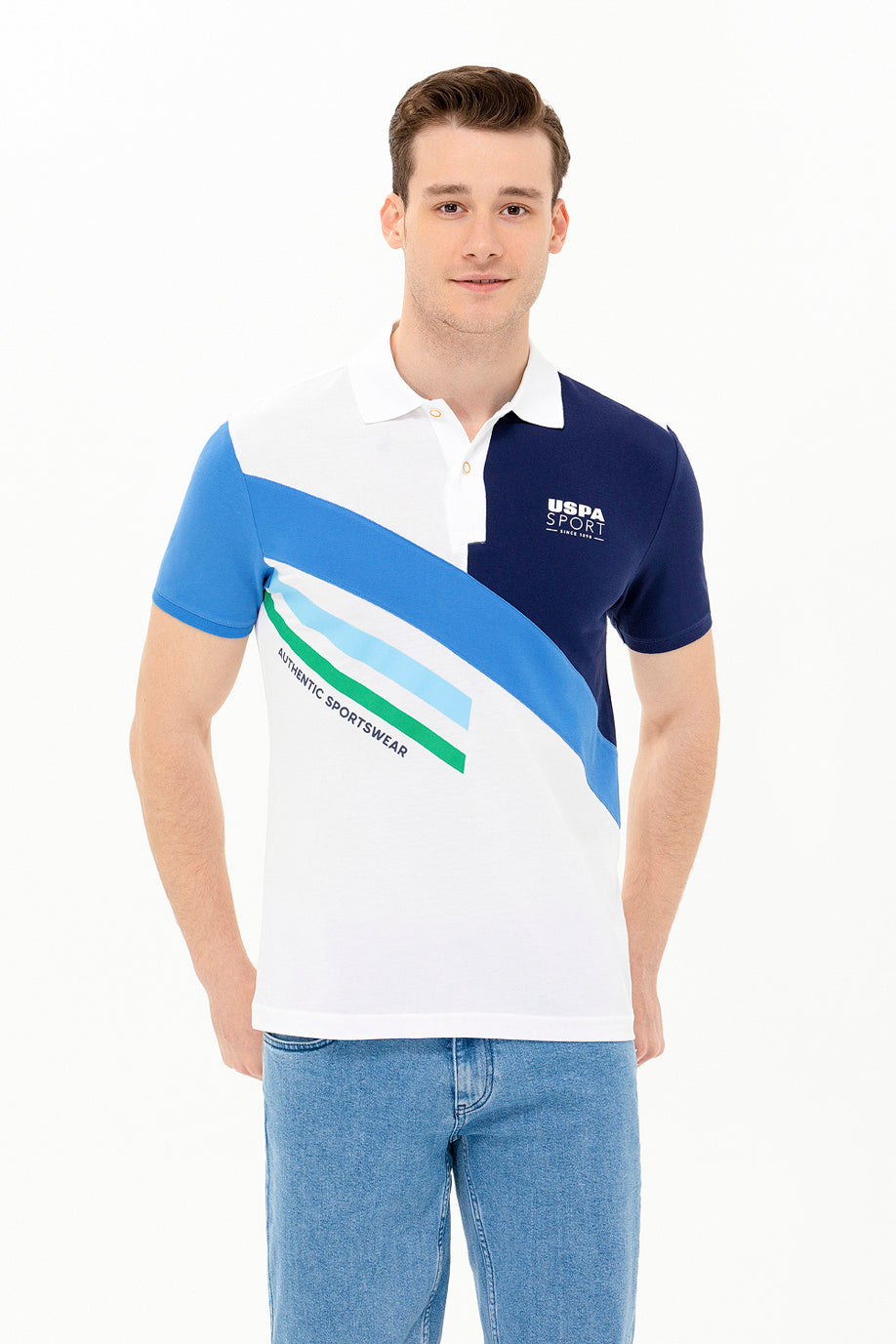 Multi-Color Short Sleeve Polo Shirt