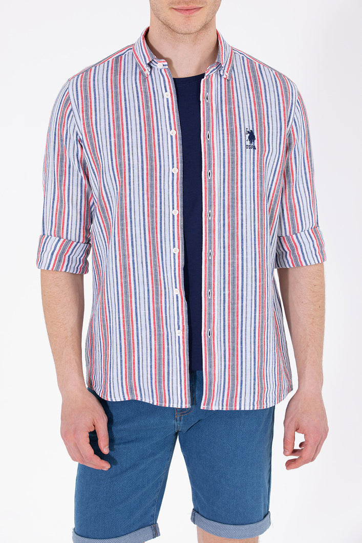 Multi-Color Striped Long Sleeve Shirt