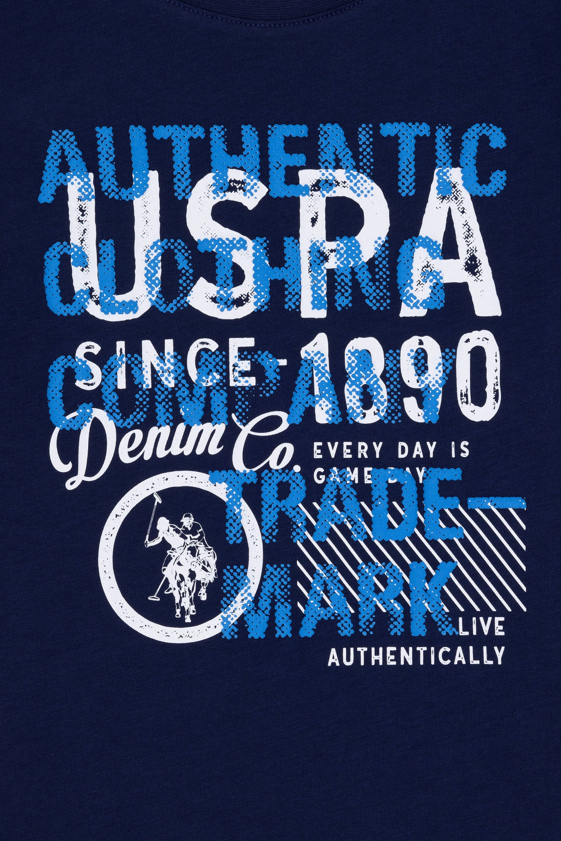 Navy Blue Short Sleeve Graphic T-Shirt