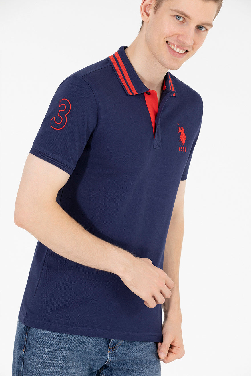 Navy Blue Short Sleeve Polo Shirt