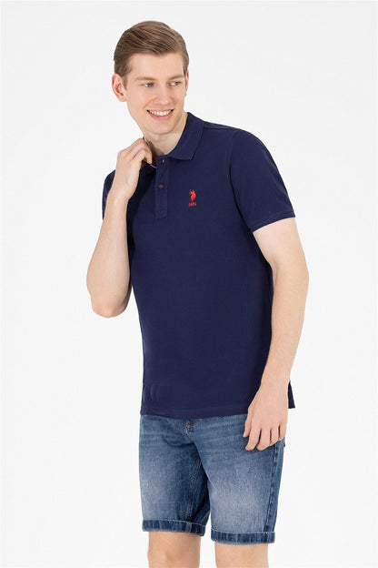 Navy Blue Short Sleeve Polo Shirt