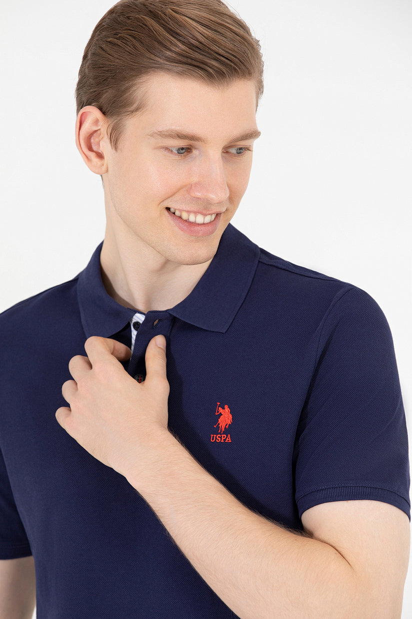 Navy Blue Short Sleeve Polo Shirt