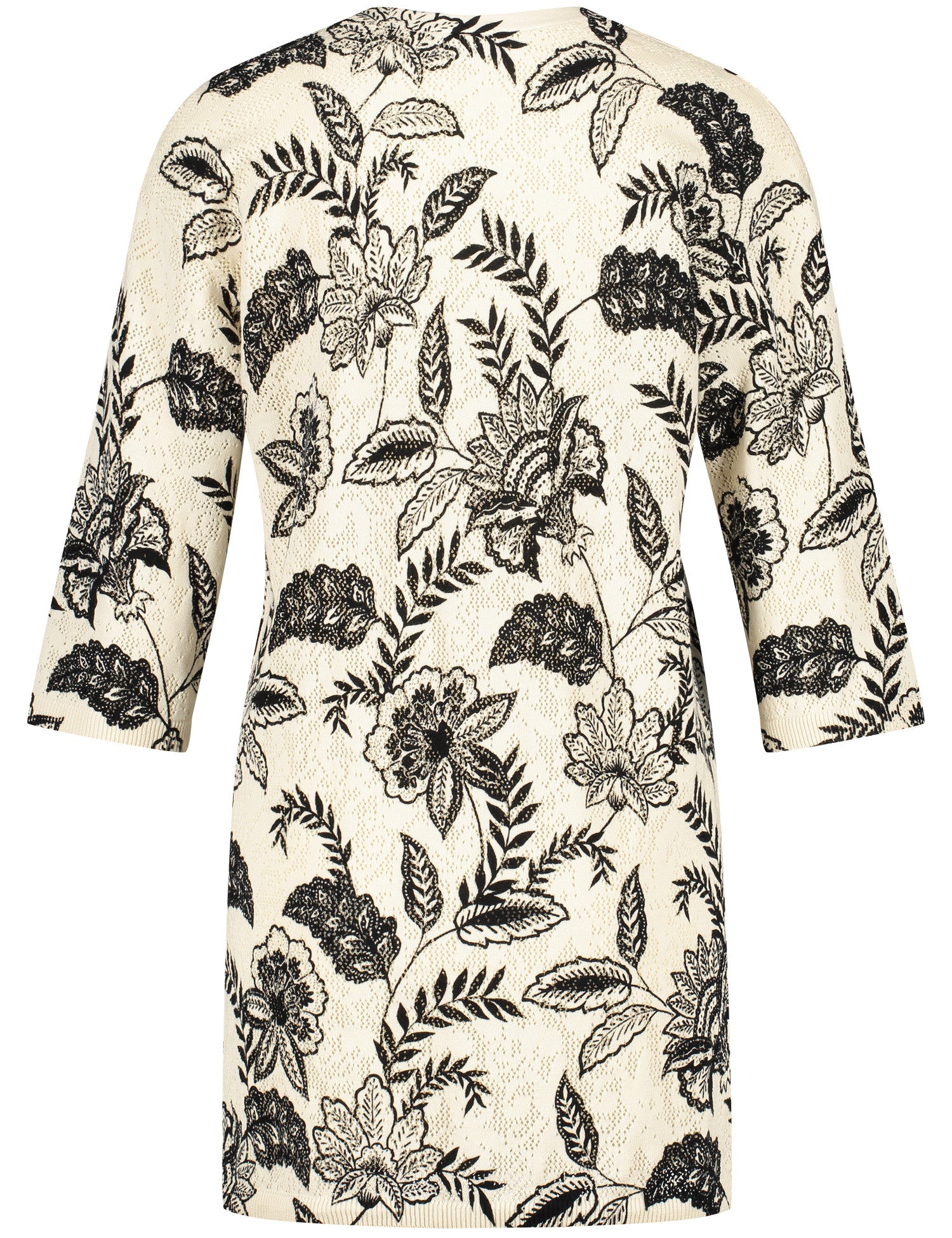 Open-Fronted Cardigan With A Floral Print