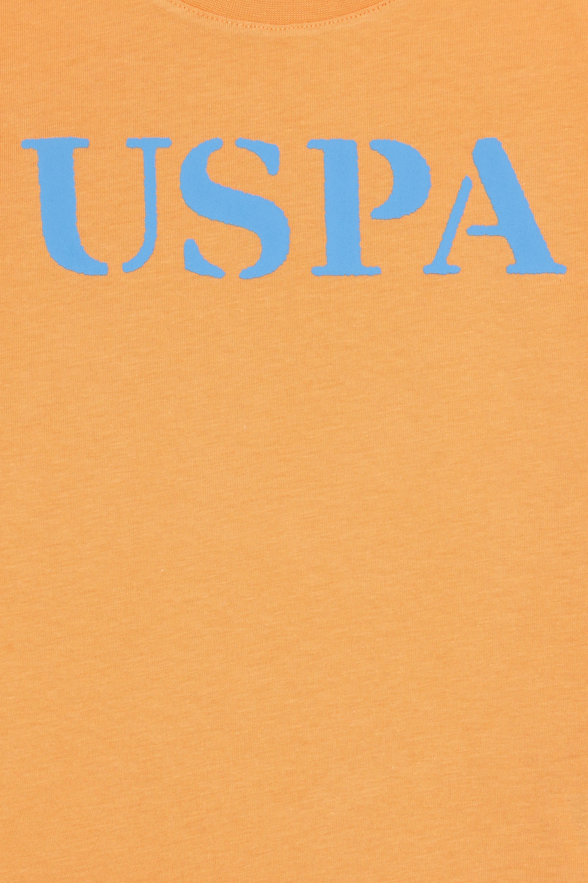 Orange Short Sleeve T-Shirt With Graphics - BEVAVA