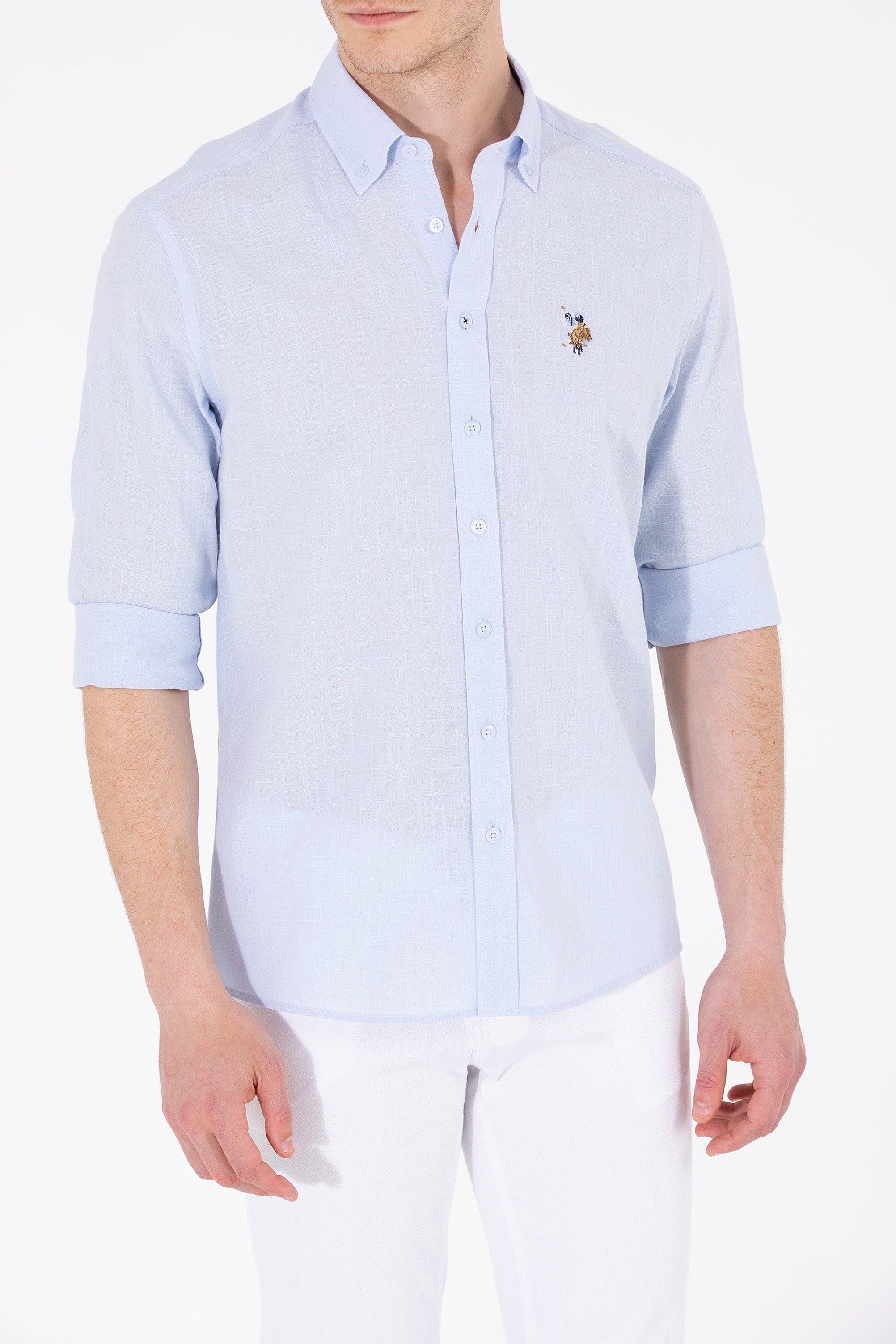 Pale Blue Long Sleeve Shirt