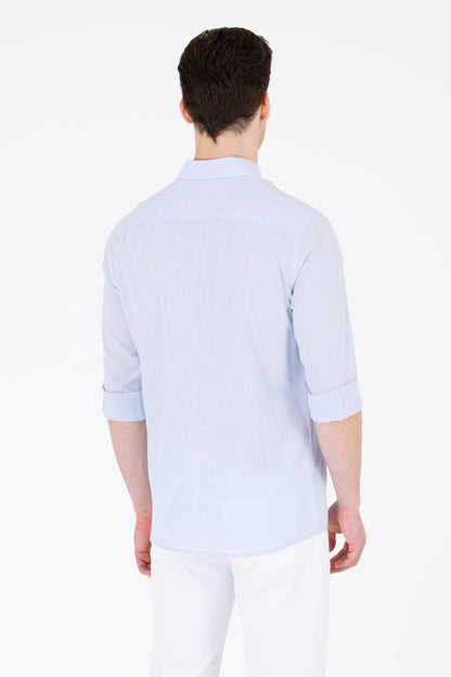 Pale Blue Long Sleeve Shirt