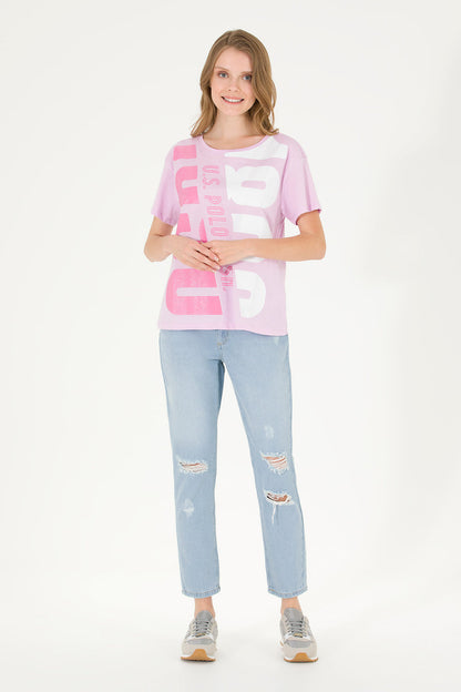 Pink Short Sleeve Graphic T-Shirt