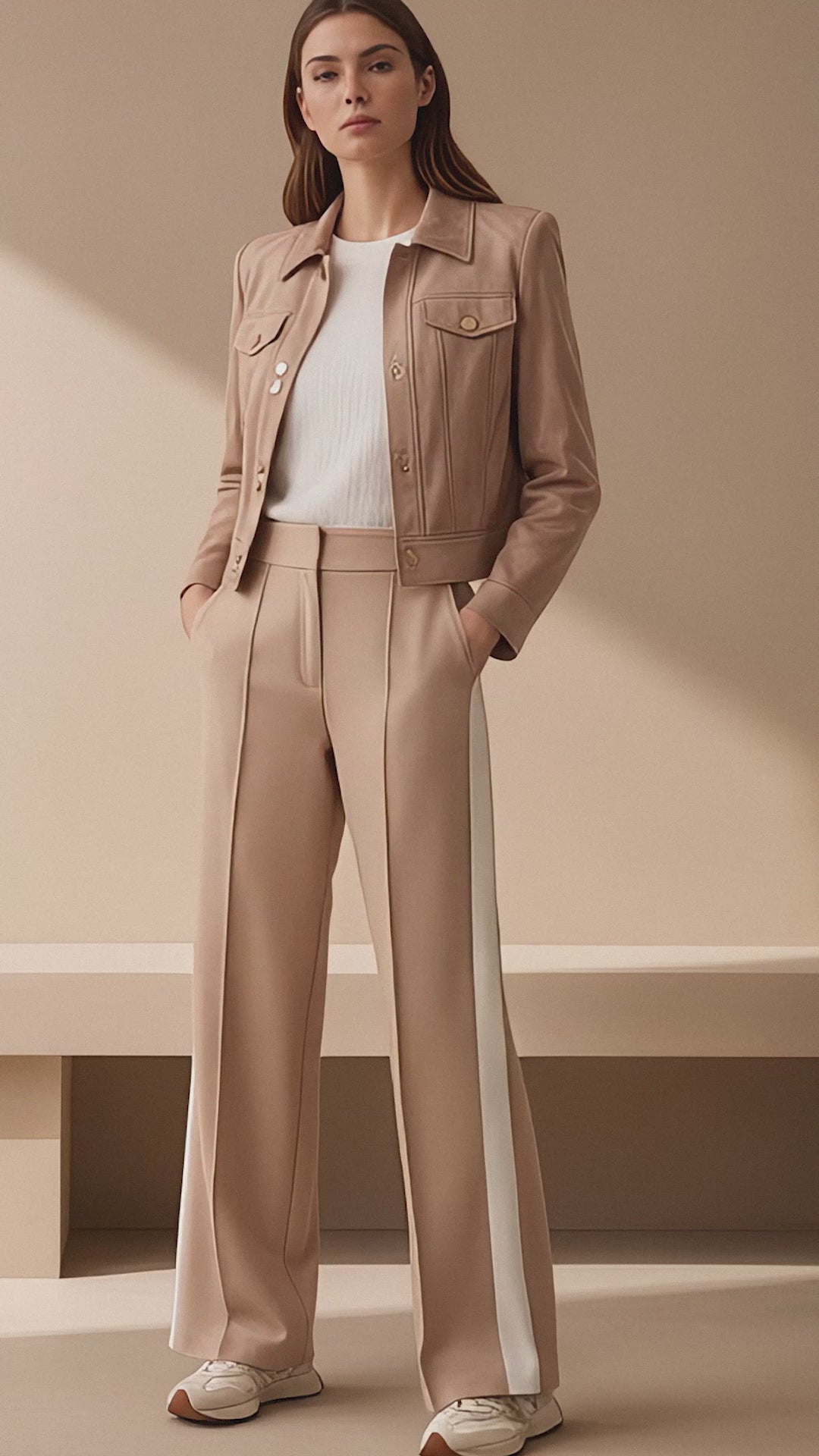 Betty Barclay Natural Women Casual Trousers with Side Stripes SKU: 6142-2924_7022