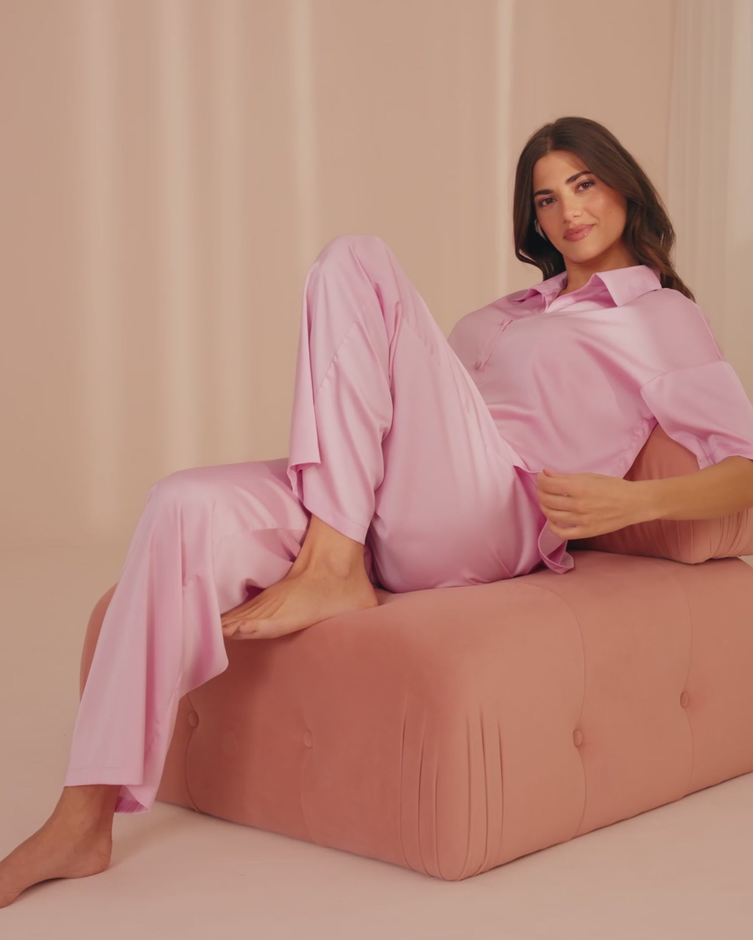 LUXURY EDITION Short Sleeve Satin Pajama Set