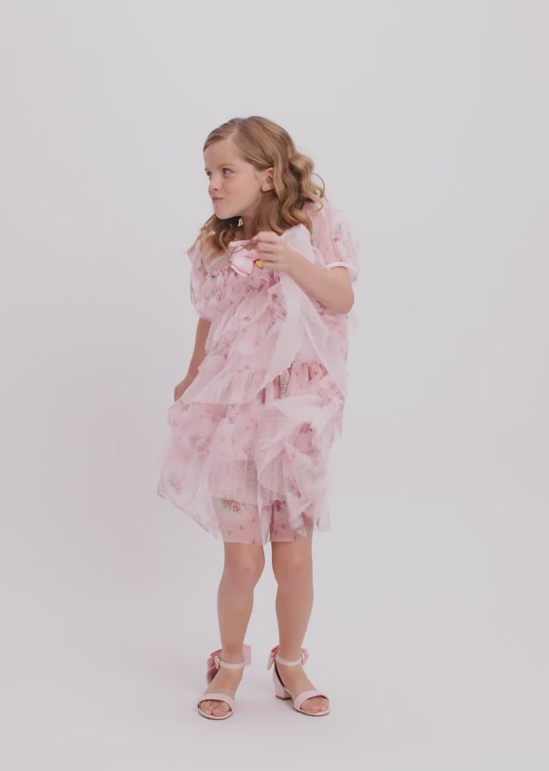 Tallulah Floral Mix Dress Pale Pink