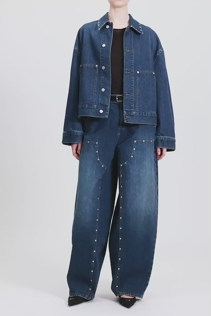 7 For All Mankind_Dark Blue_Studded Balloon_7UF50066_1BL_Vid