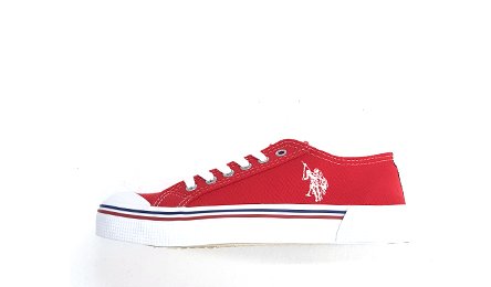 Red And White Low Top Trainers
