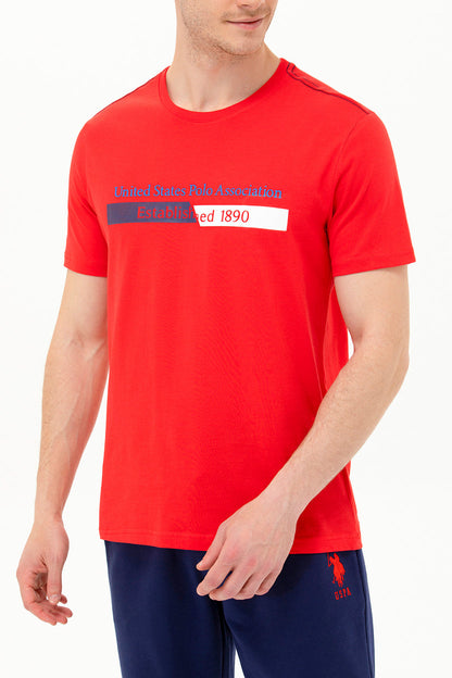 Red Short Sleeve Graphic T-Shirt