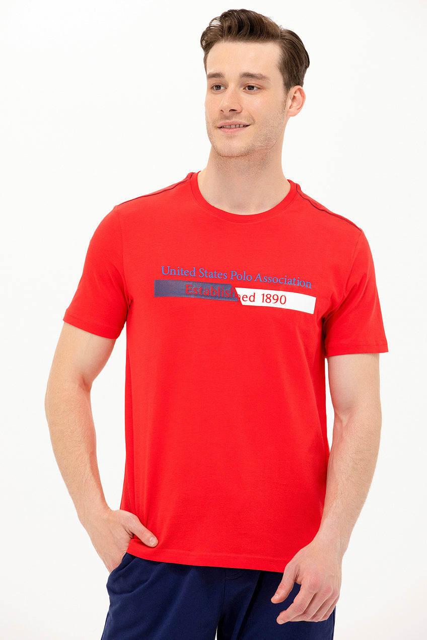 Red Short Sleeve Graphic T-Shirt