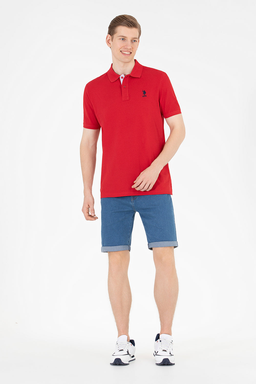 Red Short Sleeve Polo Shirt