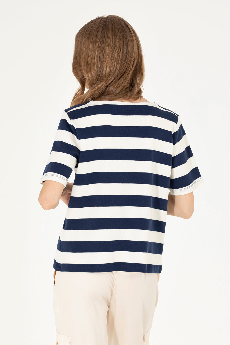 Striped Short Sleeve T-Shirt With Graphics