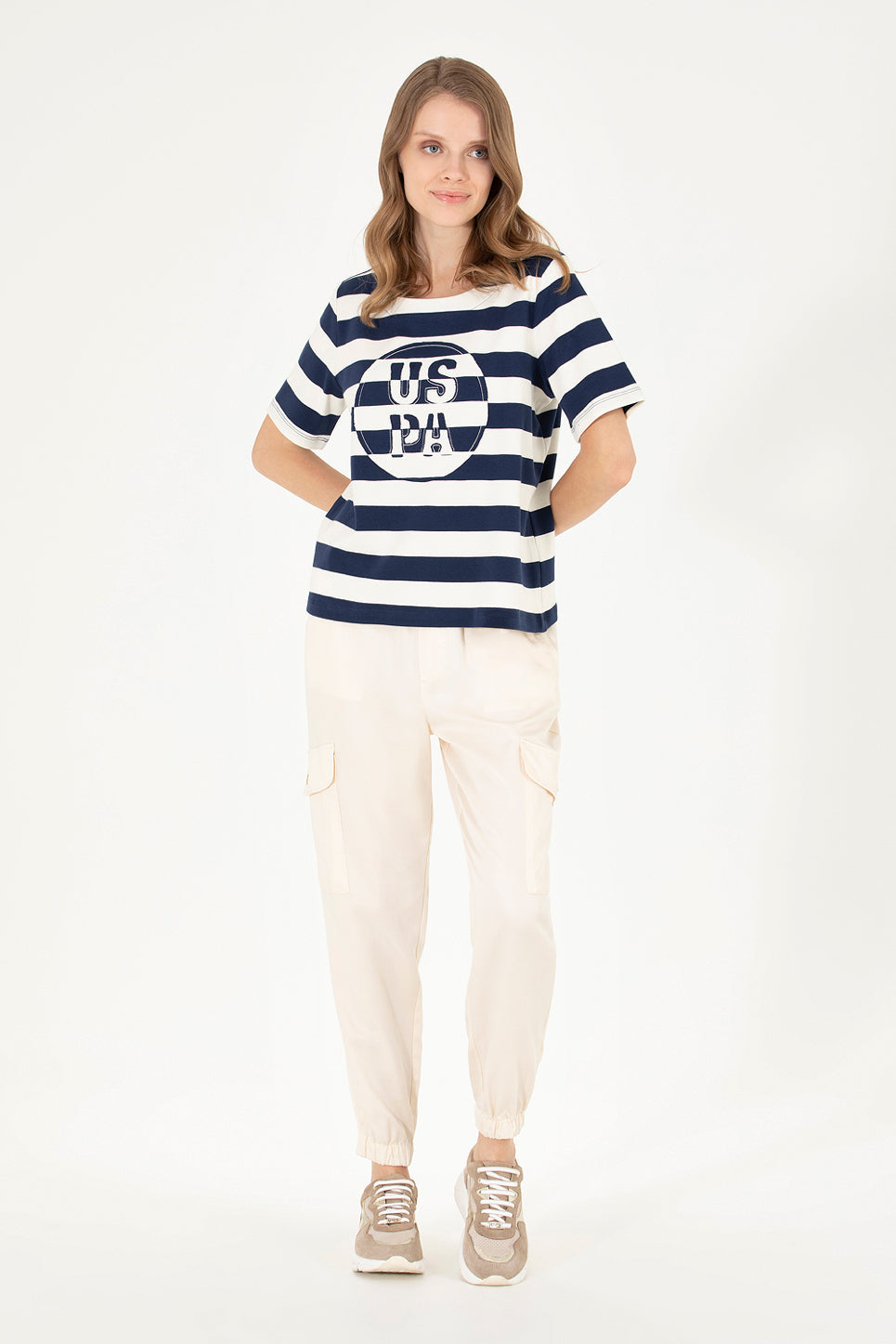 Striped Short Sleeve T-Shirt With Graphics