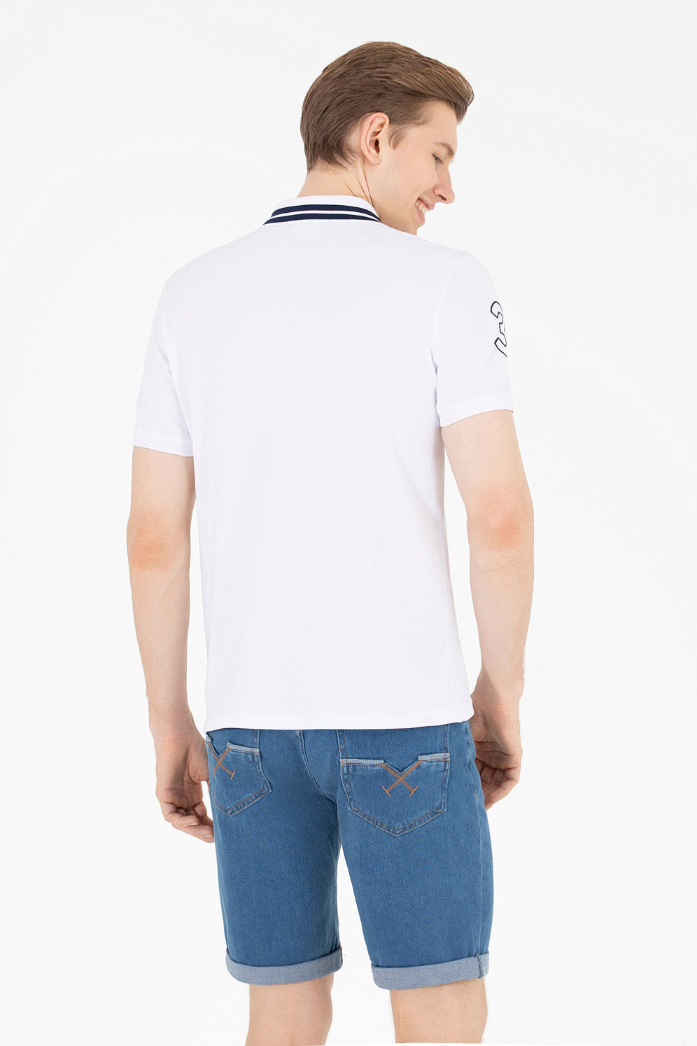 White Short Sleeve Polo Shirt