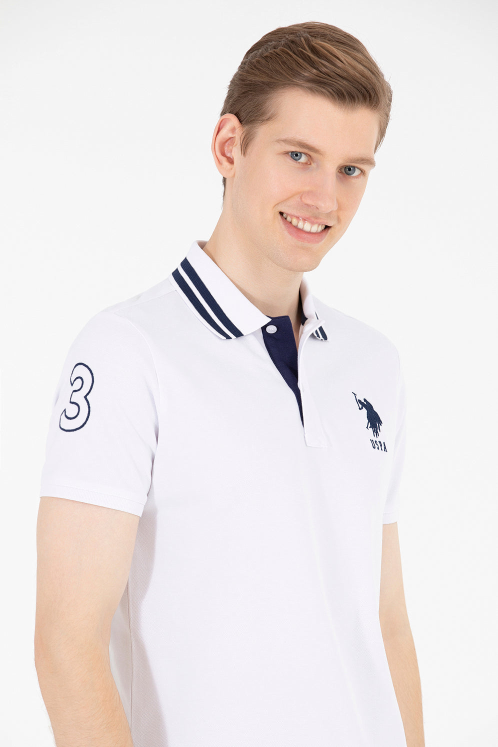 White Short Sleeve Polo Shirt